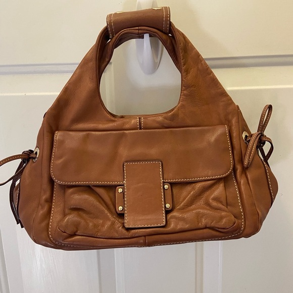 **RARE** VINTAGE KATE SPADE BROWN LEATHER BAG - Picture 1 of 10